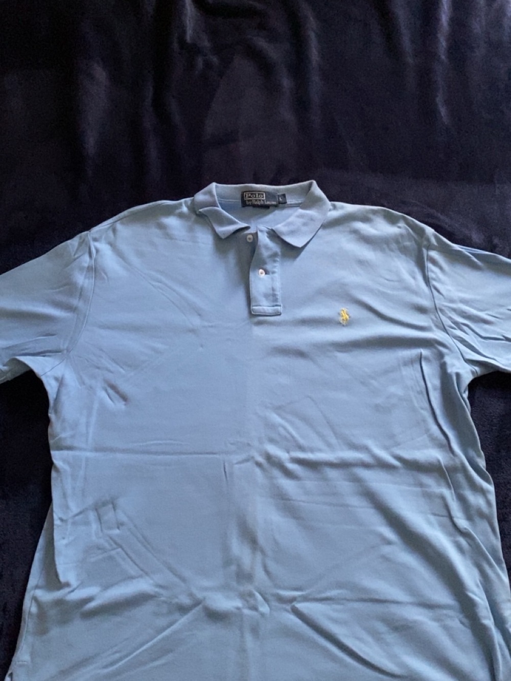Polo by Ralph Lauren Pale Blue Short-Sleeve Polo with Yellow Pony